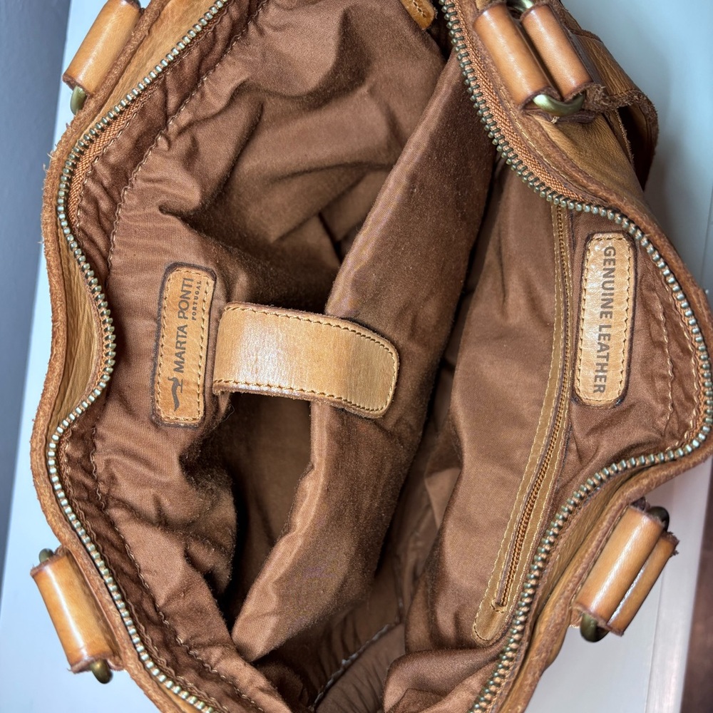 Tan GENUINE LEATHER Tote Bag - Versatile Everyday Carry - Picture 10 of 10